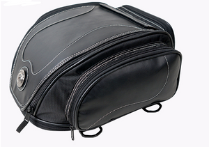 Universal BanditRiders™ Retro Tail Bag with Waterproof Cover, Leather/Durable Fiber