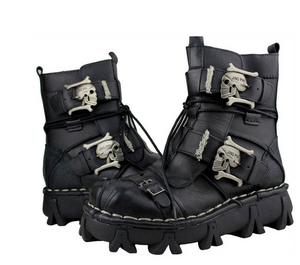 BanditRiders™ Handmade Skull Leather Boots