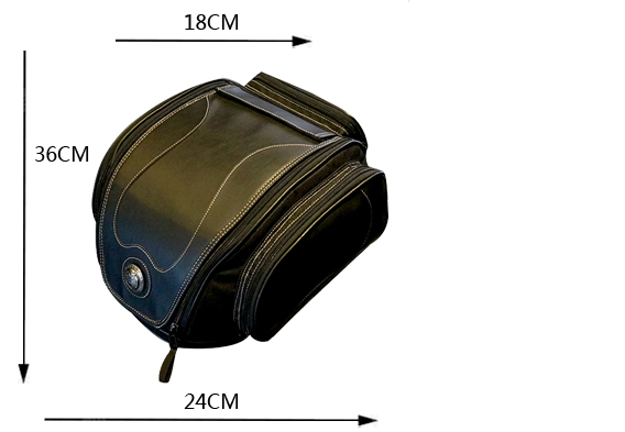 Universal BanditRiders™ Retro Tail Bag with Waterproof Cover, Leather/Durable Fiber