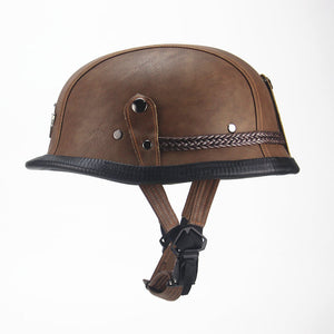 BanditRiders™ German Leather Motorcycle Helmet